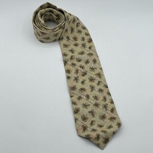 Ermenegildo Zegna Beige and Brown Patterned Tie